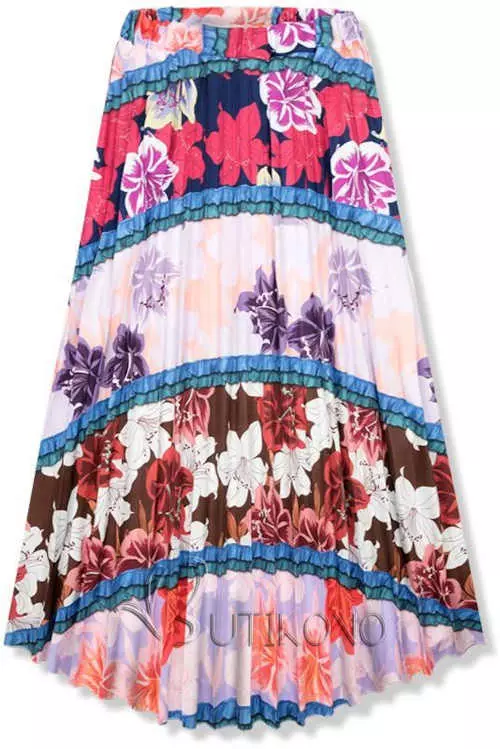Дамска модерна пола с цветя в удобна макси дължина